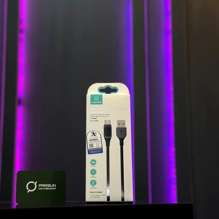 کابل 1 متری 3 آمپر Type-C یوسمز US-SJ596 — تصویر ۲