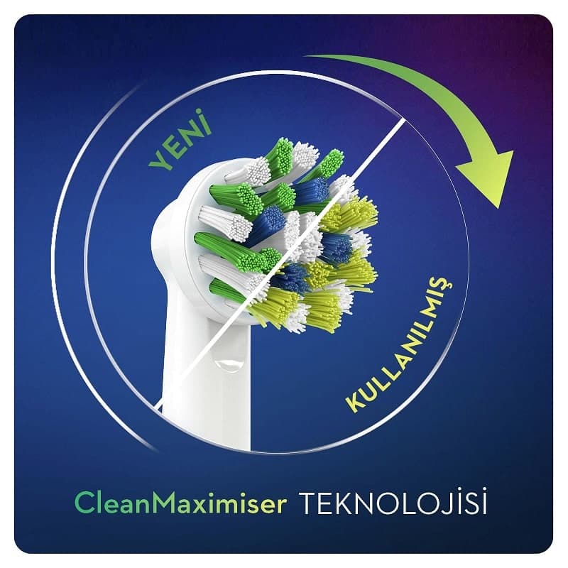 سری یدکی مسواک برقی اورال بی Oral-B سری Cross Action مدل Clean Maximiser بسته 4 عددی — تصویر ۵