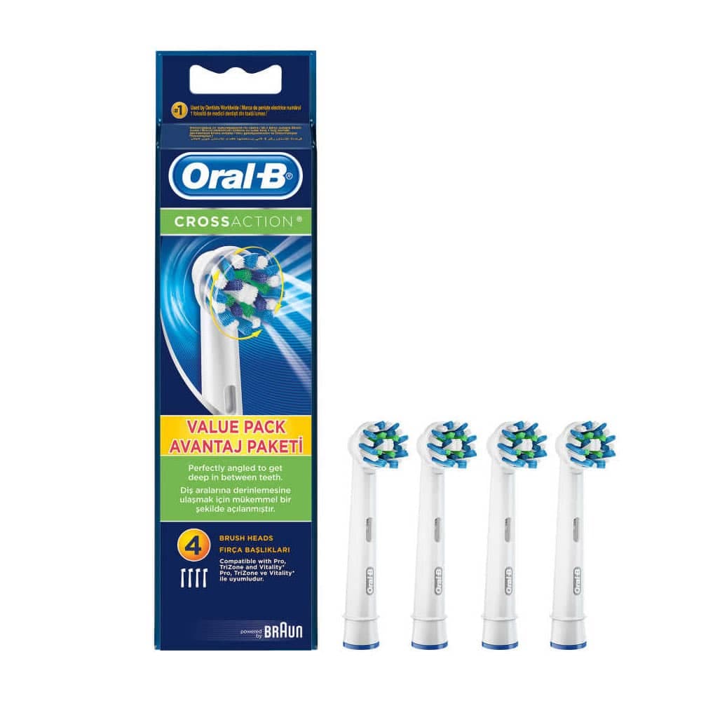 سری یدکی مسواک برقی اورال بی Oral-B سری Cross Action مدل Clean Maximiser بسته 4 عددی — تصویر ۸