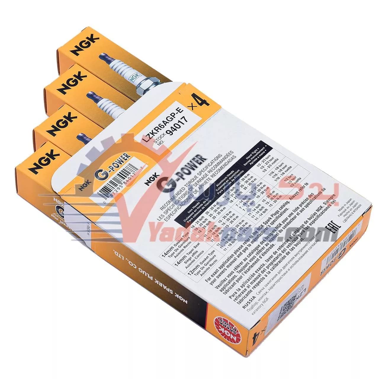 شمع یورو ۴ سوزنی پلاتینیوم پایه بلند NGK ژاپن 94017 (بسته ۴ عددی) — تصویر ۴