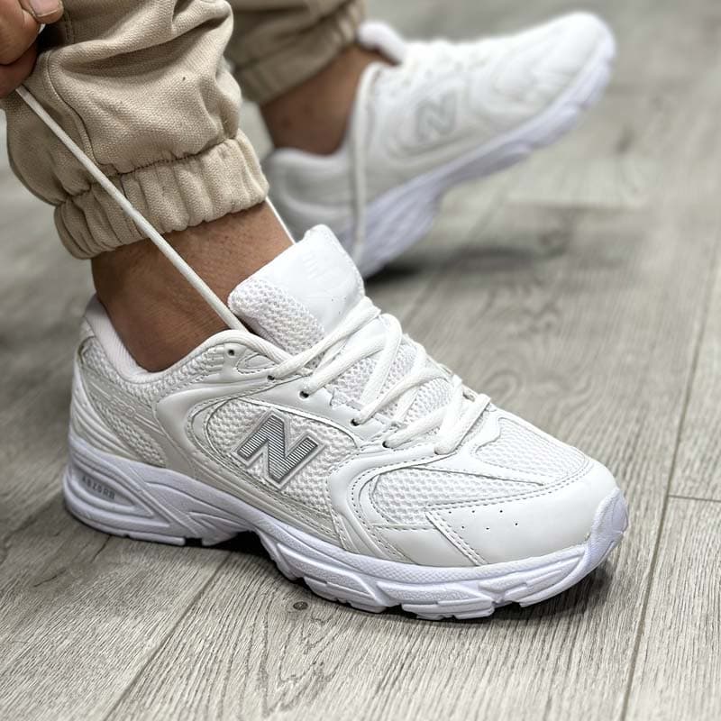 کتونی نیوبالانس 530 سفید مردانه زنانه رویه بافت- 530 new balance کد 6767 — تصویر ۶