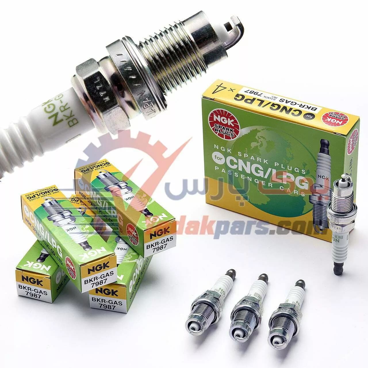 شمع دوگانه سوز NGK (کد 7987) – ساخت تایلند
