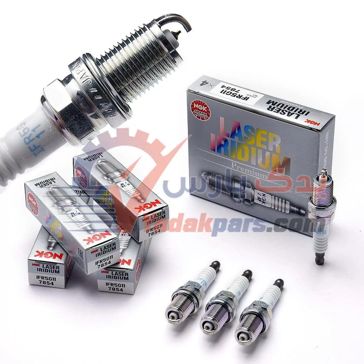 شمع ایریدیم لیزر ngk پایه کوتاه کد 7854 (بسته 4 عددی)
