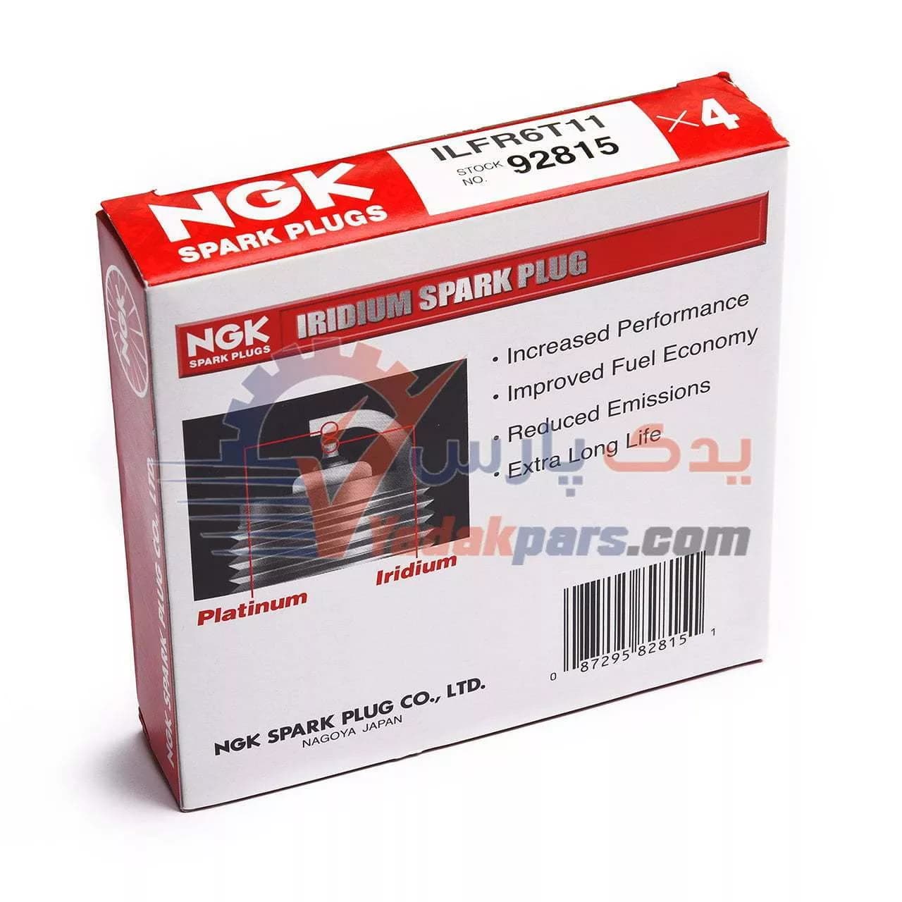شمع ایریدیوم لیزر NGK پایه بلند 92815 (بسته ۴عددی) — تصویر ۳