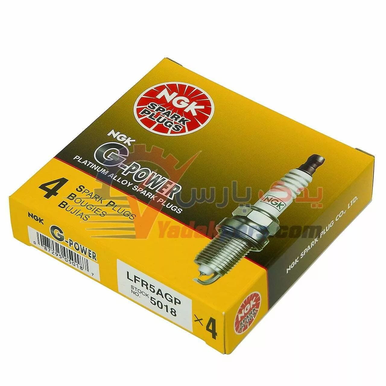 شمع سوزنی انژکتور NGK پایه بلند پلاتینیوم 5018 (بسته۴عددی) — تصویر ۵