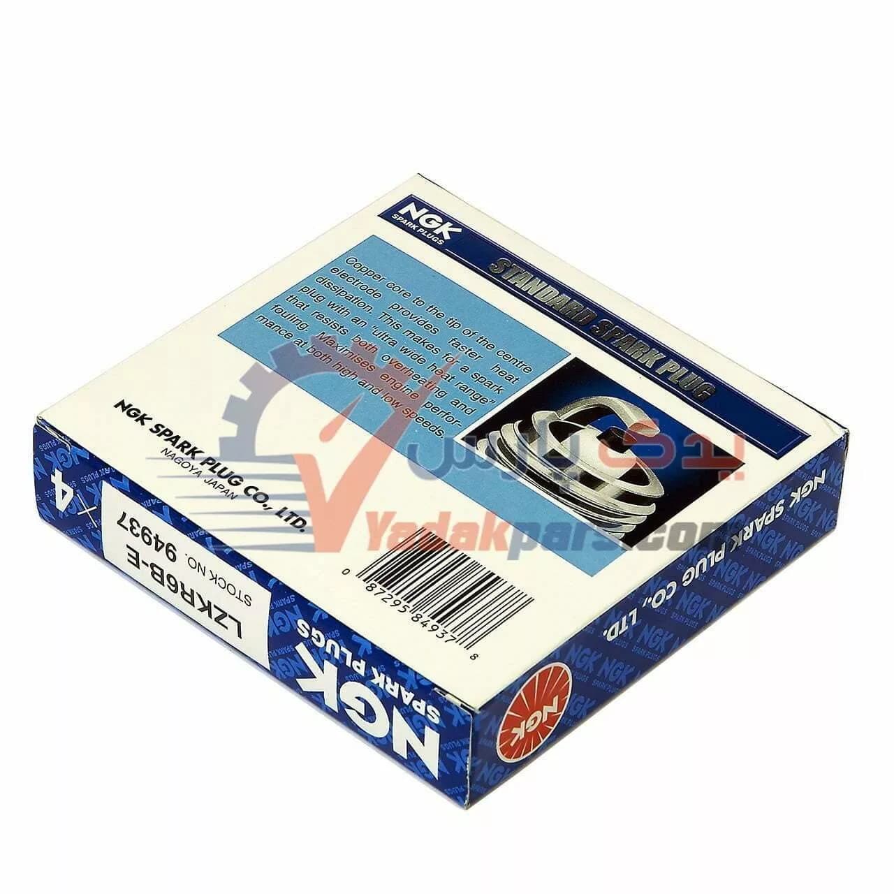 شمع خودرو یورو ۴ NGK (بسته۴عددی) LZKR6B-E 94937 — تصویر ۴