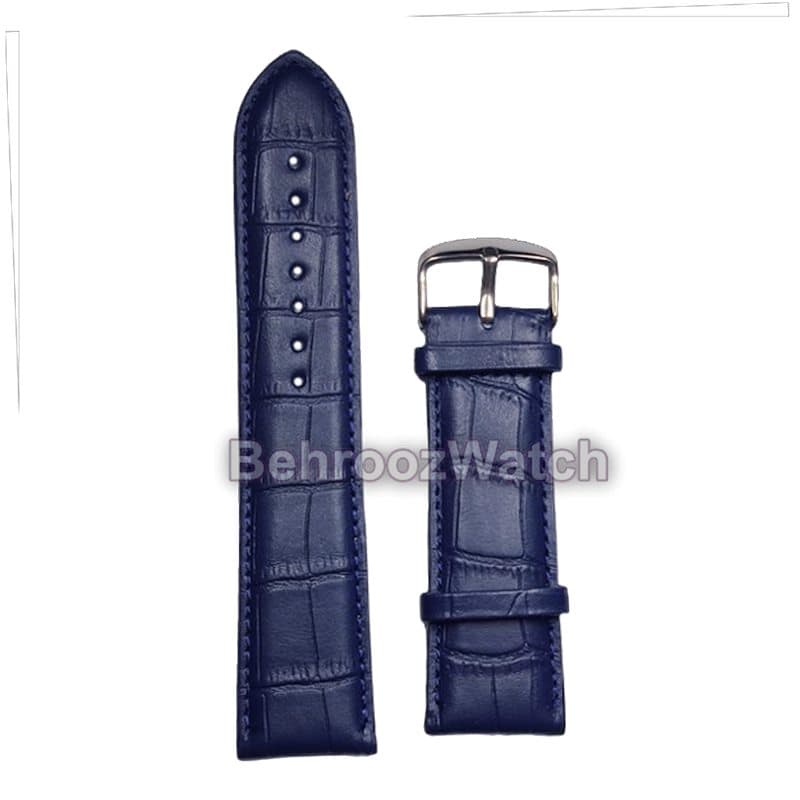 بند ساعت مچی مردانه چرم ژنو طرح دار در رنگ بندی سایز 26 — تصویر ۲