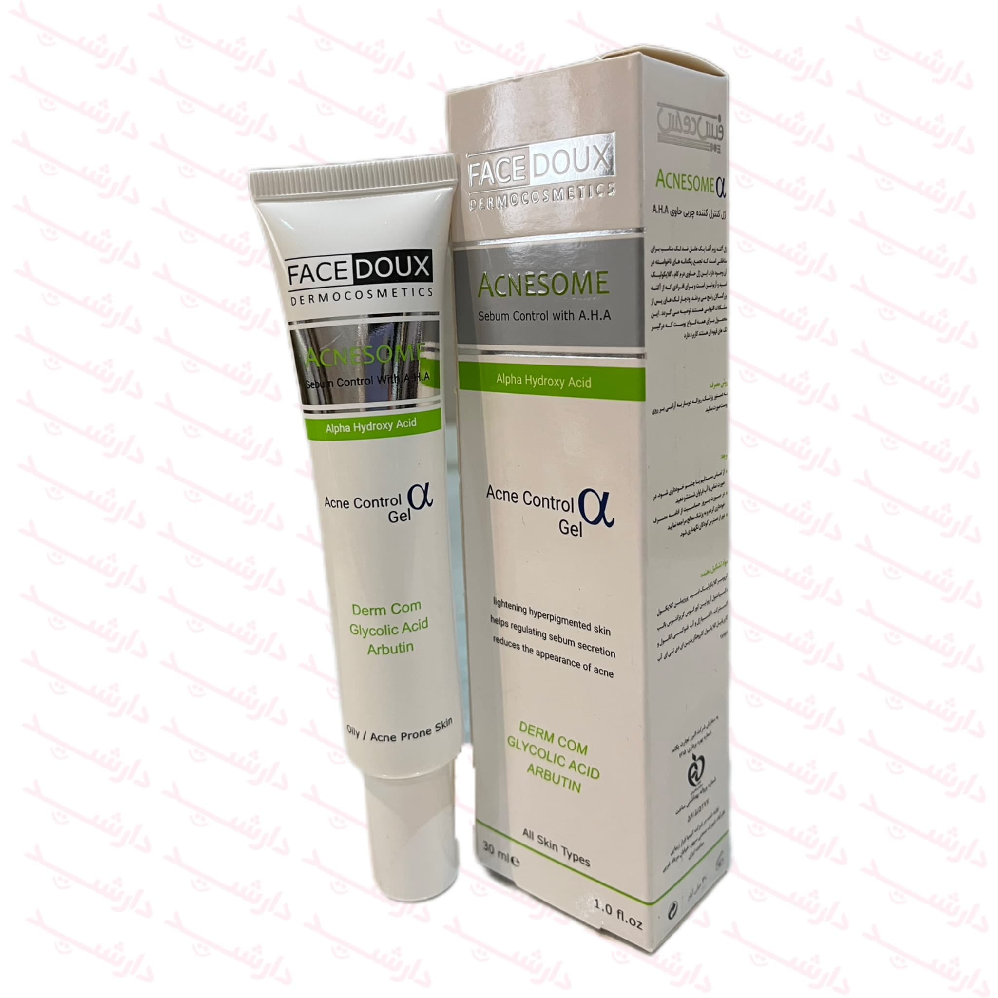 ژل کنترل کننده چربی فیس دوکس حاوی آ اچ آ 30 میلی لیتر