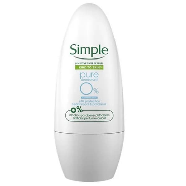 رول ضد تعریق زنانه سیمپل Simple مدل Pure رایحه دلپذیر حجم 45 میل — تصویر ۲