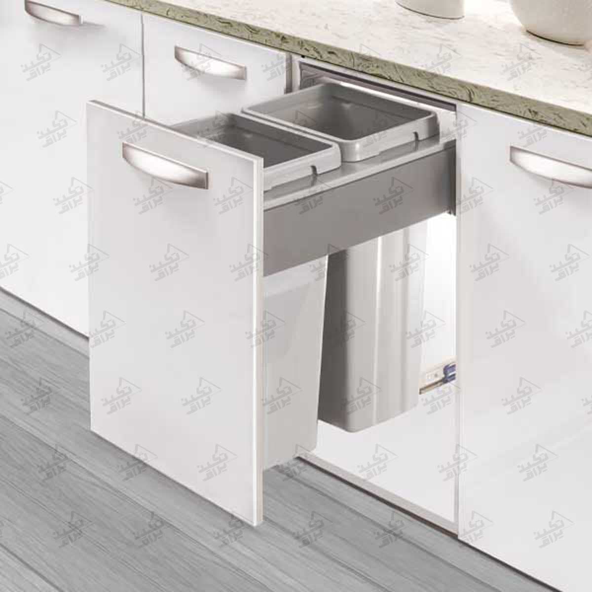 سطل آشغال توکار کابینتی ریلی ملونی مدل 9004