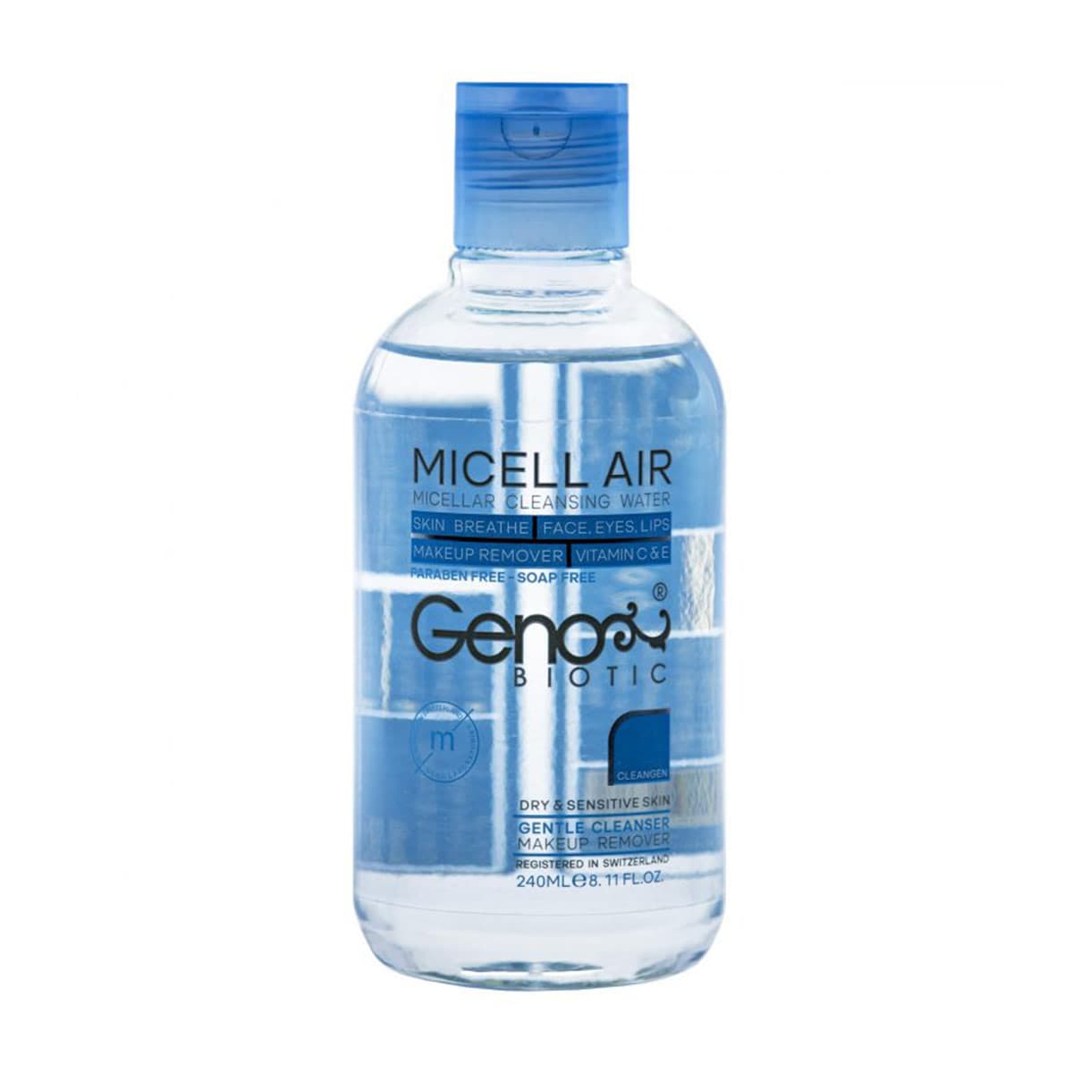 محلول پاک کننده آرایش میسلار واتر مناسب پوست خشک و حساس ژنوبایوتیک – Geno Biotic