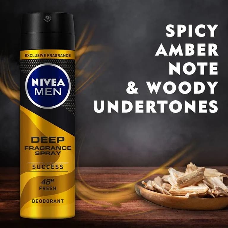اسپری ضد تعریق مردانه نیوآ مدل NIVEA MEN DEEP FRAGRANCE SUCCESS 150ML — تصویر ۳
