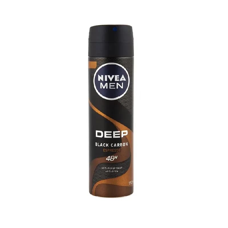 اسپری ضد تعریق مردانه نیوآ مدل دیپ بلک کربن اسپرسو NIVEA MEN DEEP ESPRESSO AEROSOL 150ML — تصویر ۲