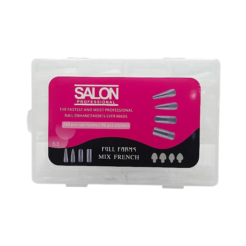قالب کاشت ناخن سالن Salon | میکس، 288عددی | 96عدد اسمایل پیپیر | مدلS3