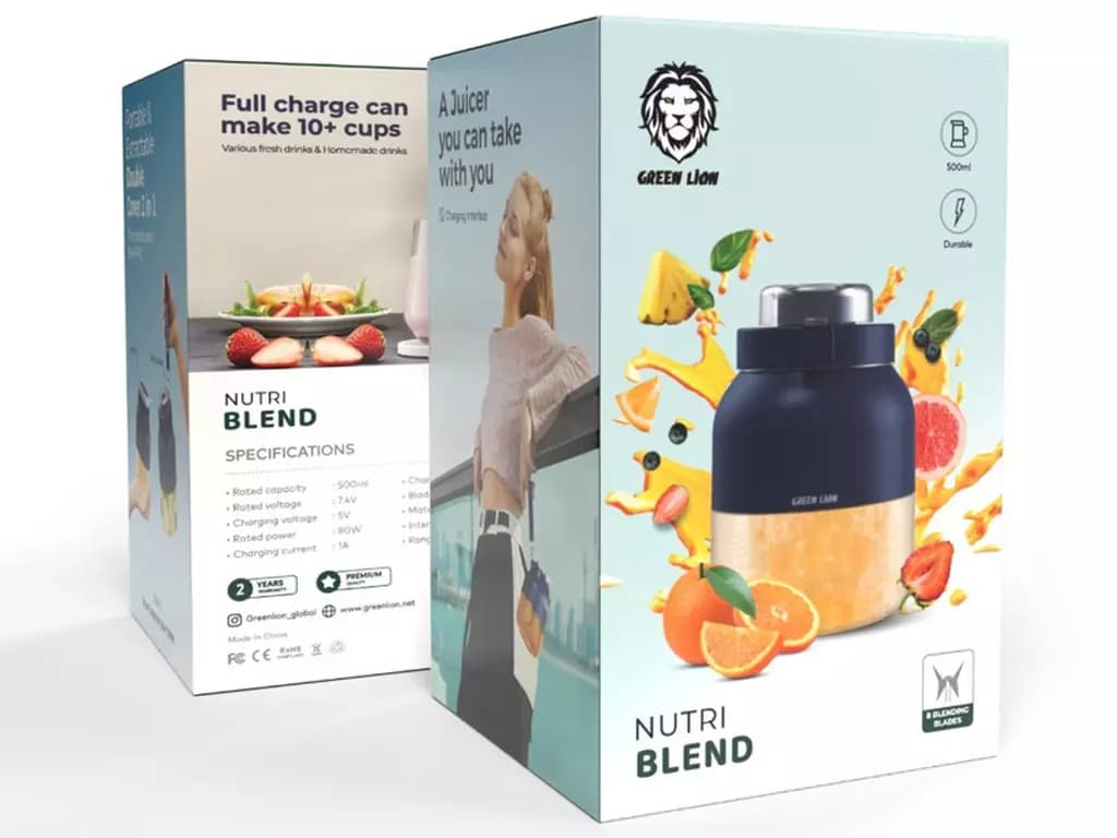مخلوط کن گرین لاین شارژی Green Lion Nutri Blend 500mL — تصویر ۲
