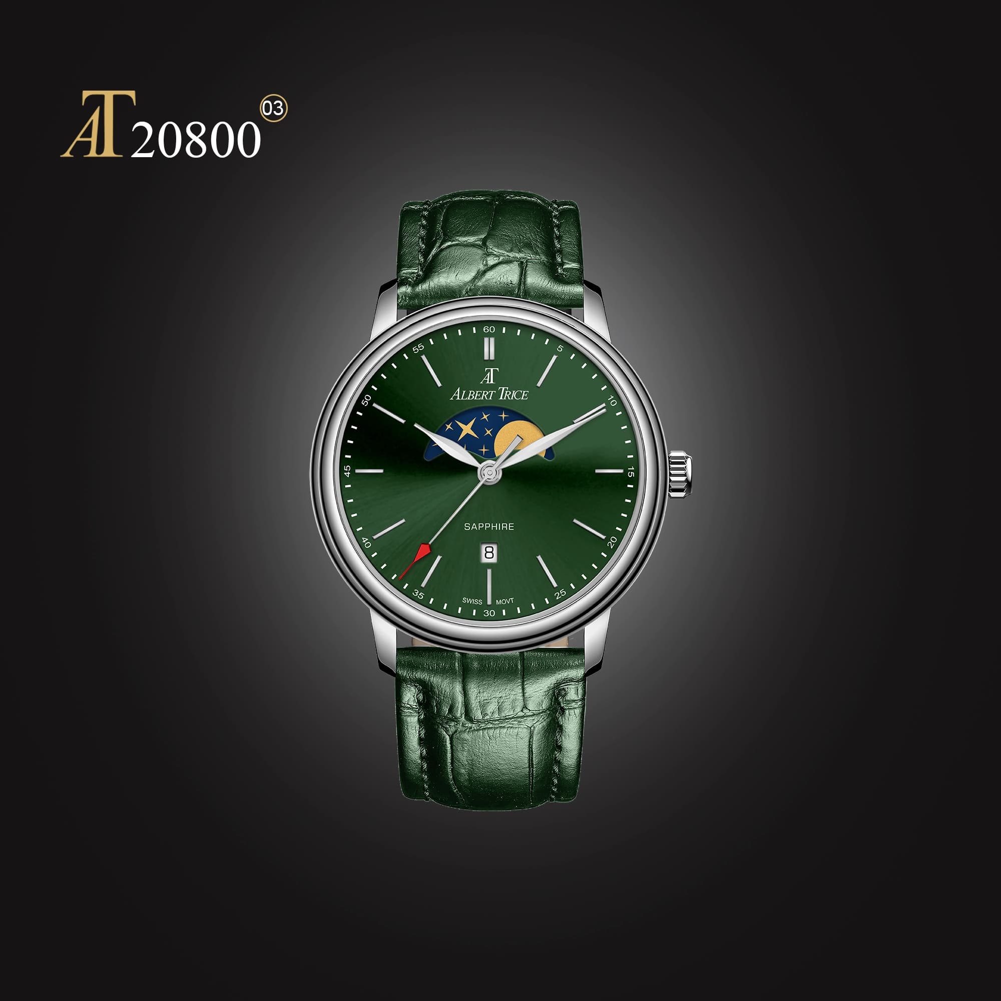 ساعت مچی مردانه چرمی آلبرت ترایس مدل Albert Trice 20800-03