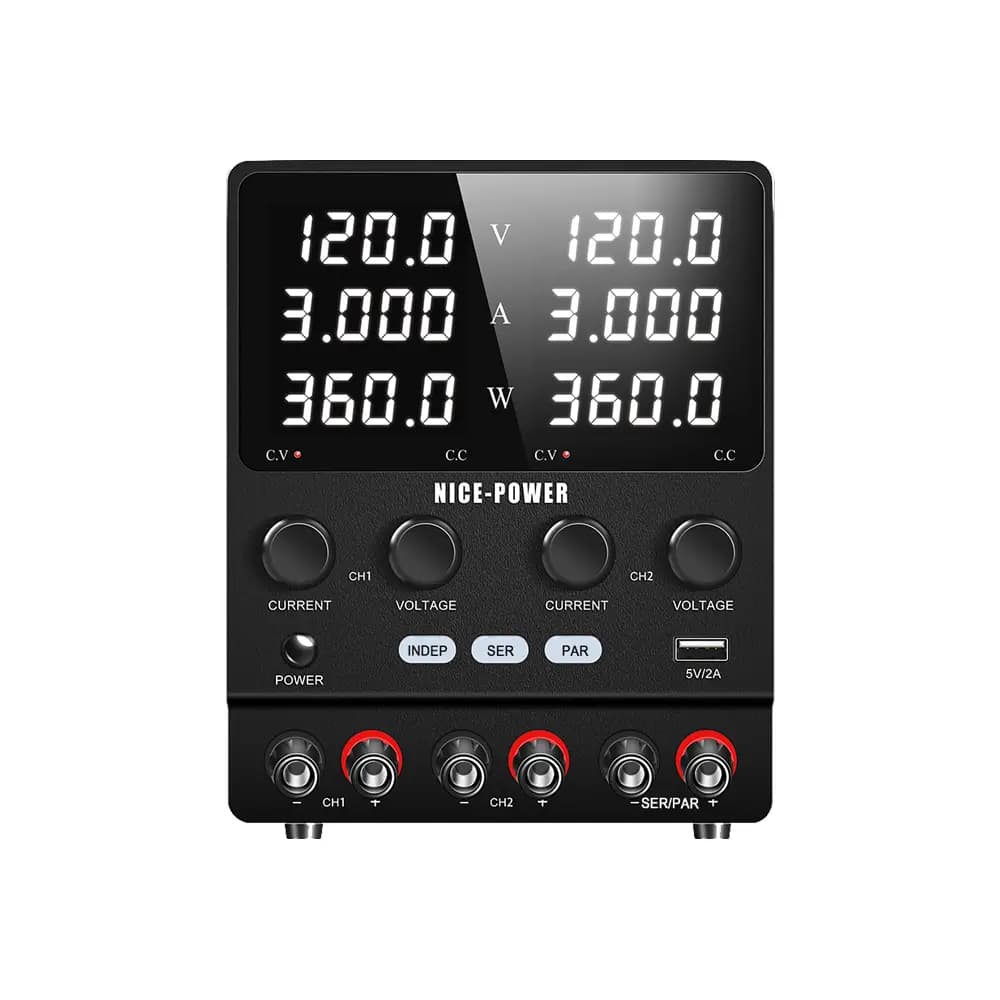 منبع تغذیه 2 کاناله 120V 3A نایس پاور SPS1203-2KD