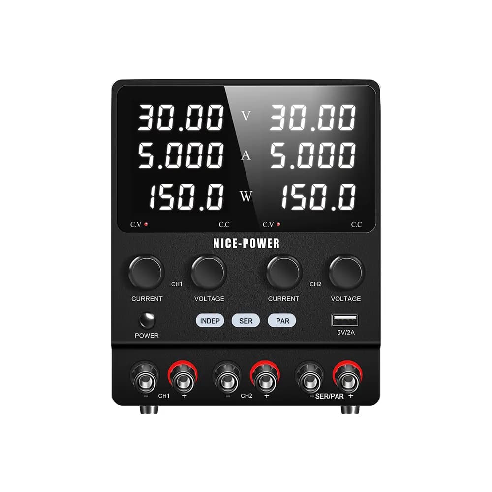 منبع تغذیه 2 کاناله 30V 5A نایس پاور SPS305-2KD