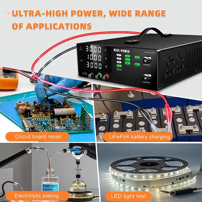 منبع تغذیه آزمایشگاهی متغیر 300V 10A نایس پاور R-SPS30010S-232 — تصویر ۷