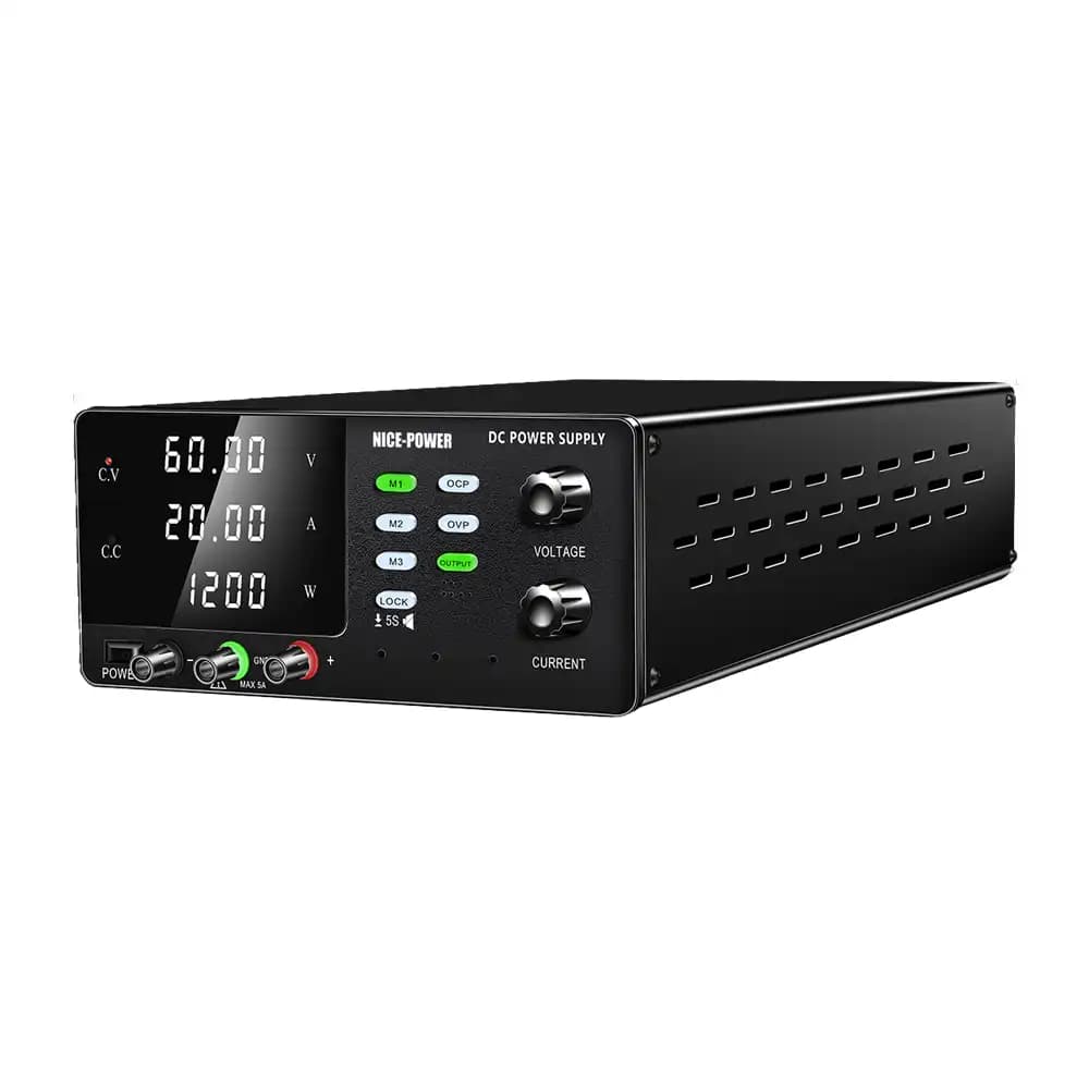 منبع تغذیه آزمایشگاهی متغیر 60V 20A نایس پاور R-SPS6020S-USB — تصویر ۲