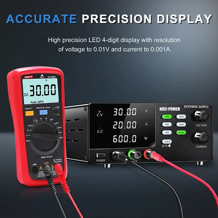منبع تغذیه آزمایشگاهی متغیر 60V 20A نایس پاور R-SPS6020S-USB — تصویر ۷
