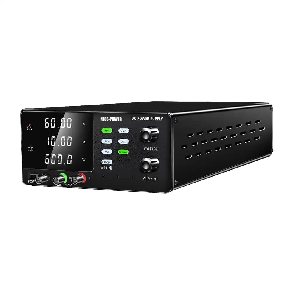 منبع تغذیه آزمایشگاهی متغیر 60V 10A نایس پاور R-SPS6010S-USB — تصویر ۲