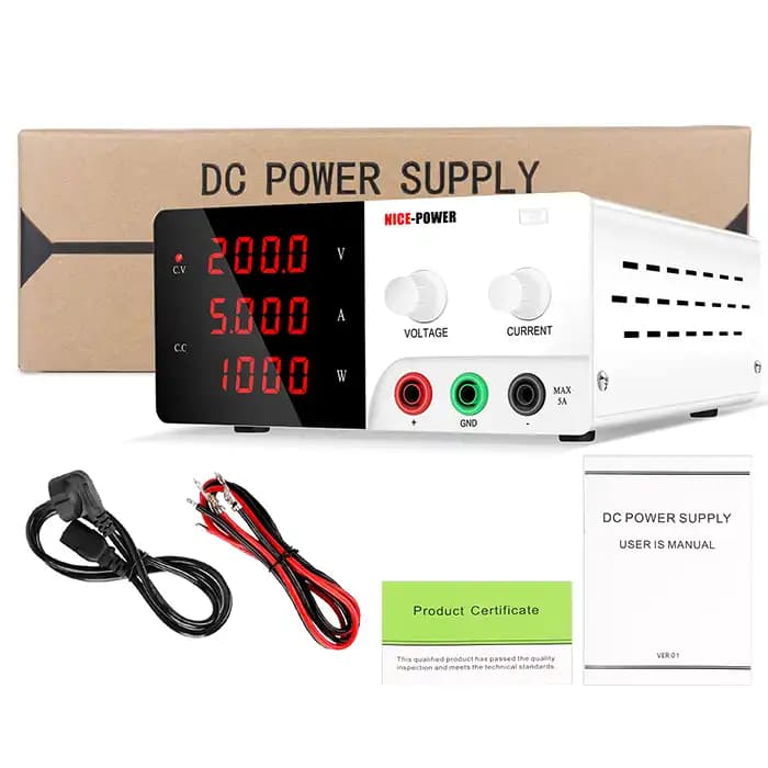 منبع تغذیه آزمایشگاهی متغیر 200V 5A نایس پاور R-SPS2005 — تصویر ۶