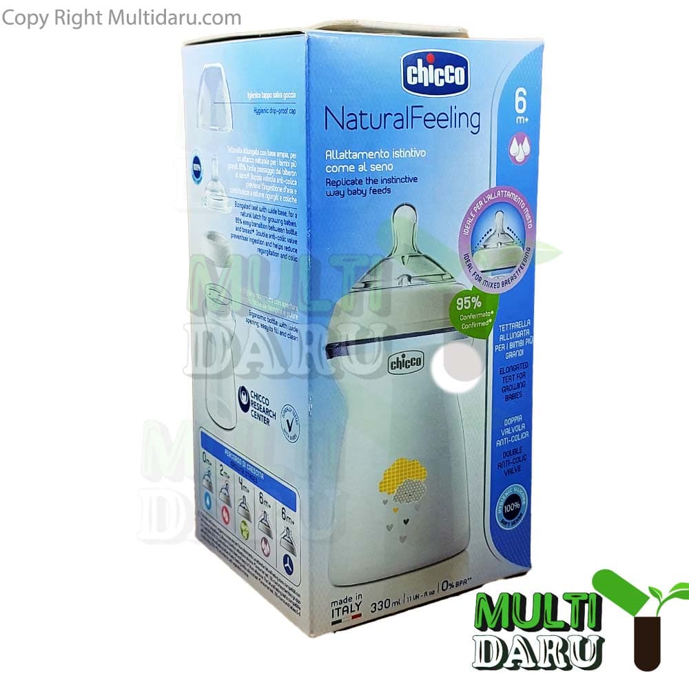 شیشه شیر چیکو نچرال فیلینگ +6 ماه 330 میلی لیتر — تصویر ۲