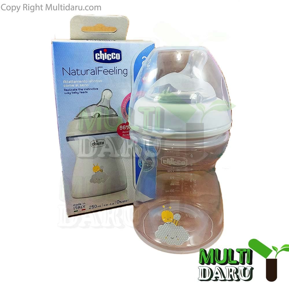 شیشه شیر چیکو نچرال فیلینگ +2 ماه 250 میلی لیتر — تصویر ۲