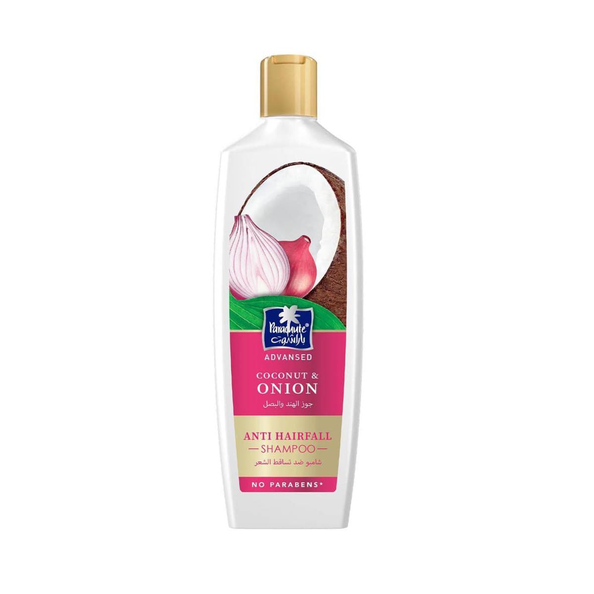 شامپو ضد ریزش مو پیاز و نارگیل پاراشوت 340 میل | Parachute Coconut & ONION Anti Hairfall Shampoo 340ml