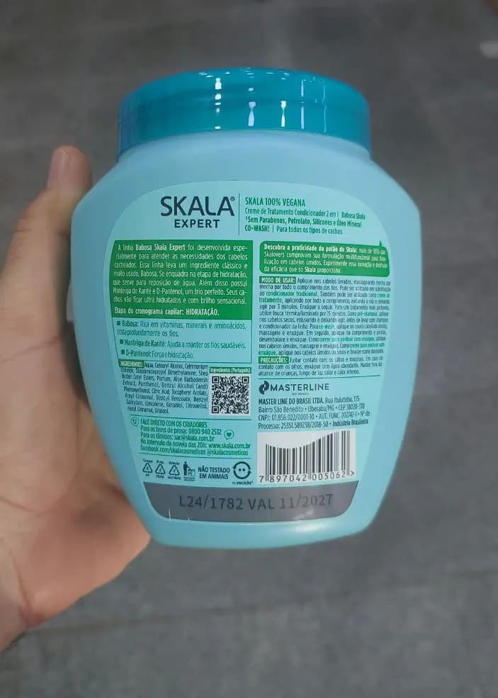 ماسک مو بابوسا اسکالا ۱۰۰۰ گرم | SKALA Expert Babosa 2in1 Cream Para Penter & Hidratante 1000g — تصویر ۲