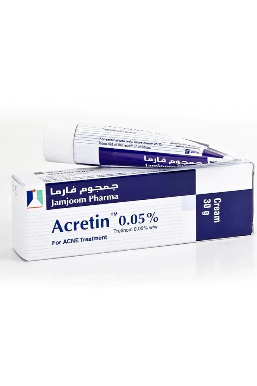 کرم ضد جوش آکرتین 0.05% تریتنوین 30 گرم | Jamjoom Pharma Acretin 0.05% Tretinoin For Acne Treatment Cream 30g2 — تصویر ۳