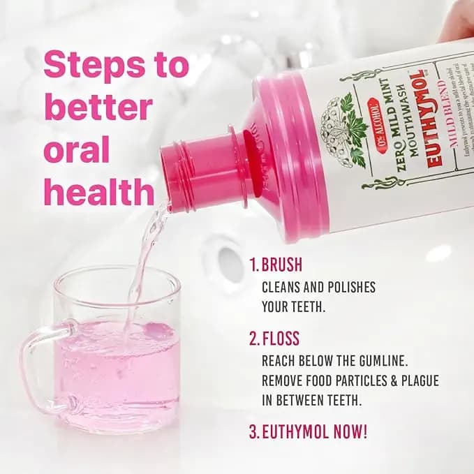دهان شویه گیاهی اتیمول 500 میل | Euthymol Original Mouthwash 500 ml — تصویر ۳