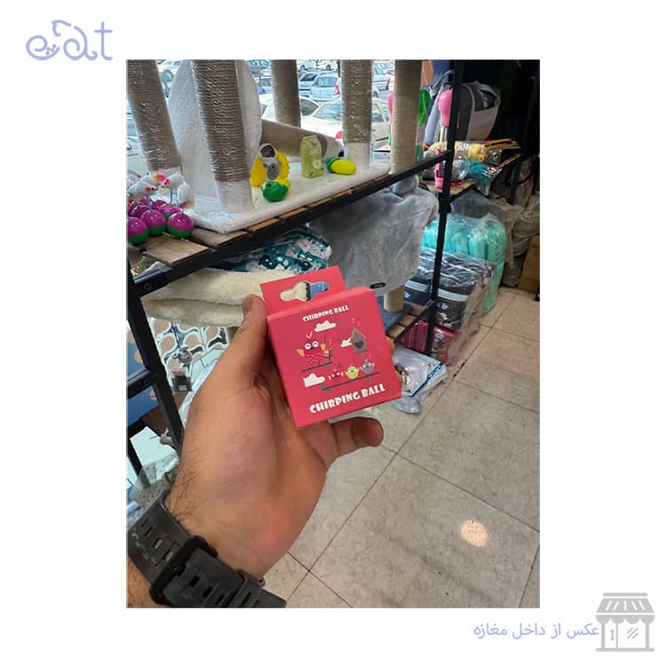 اسباب بازی گربه مدل توپ موزیکال به همراه کت نیپ (رنگ قرمز) — تصویر ۲