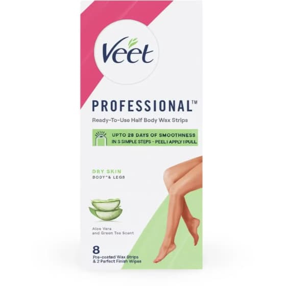 نوار موبر ویت مناسب پوست خشک بسته 8 عددی | Veet Professional Dry Skin Wax Strip 8no