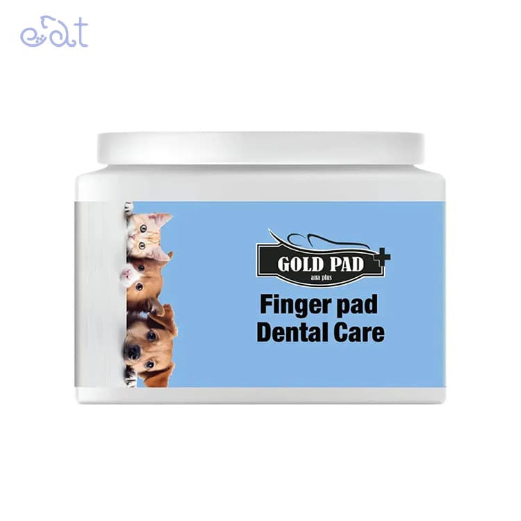 پد تمیز کننده دندان سگ و گربه گلد پد مدل Gold Pad Dental Wipes تعداد 50 عددی