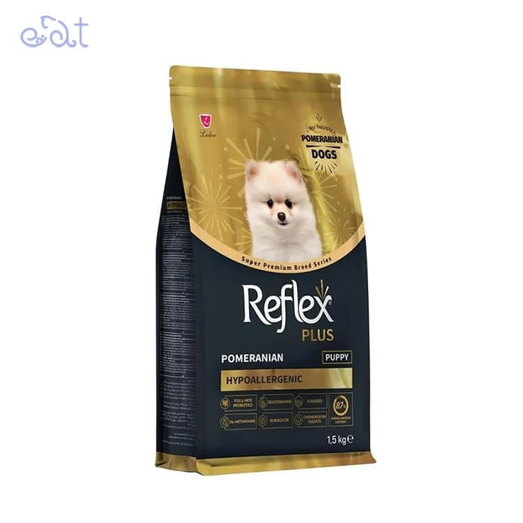غذای خشک توله سگ نژاد پامرانین رفلکس پلاس مدل Reflex Plus Puppy Pomeranian وزن 1.5 کیلوگرم