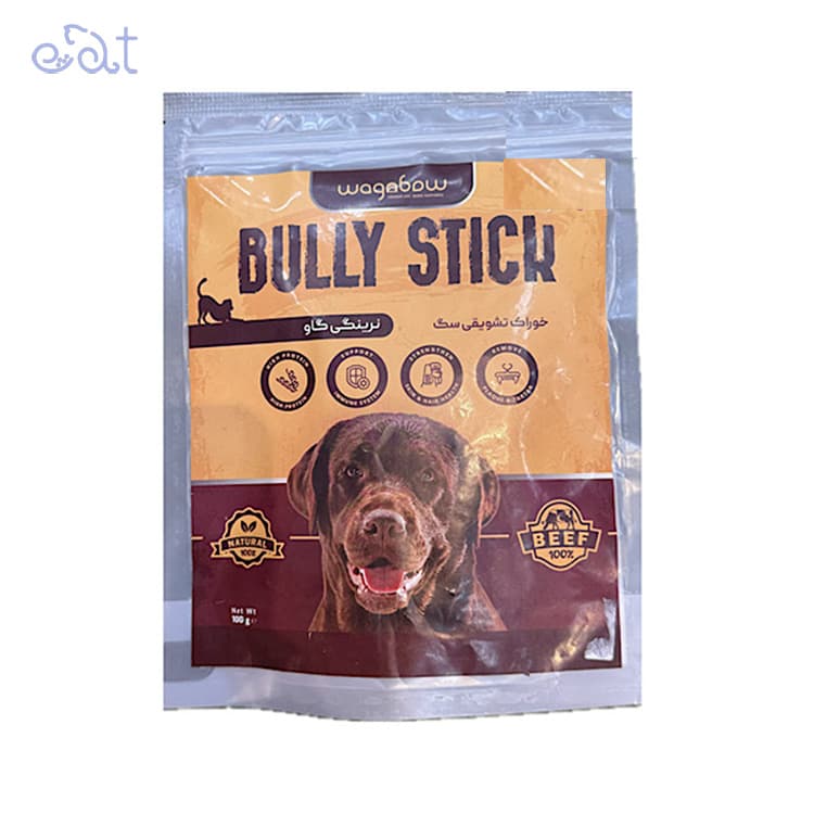 تشویقی سگ وگ اندبو نرینگی گاو مدل Wagbaw Natural Dog Treat وزن 100 گرم