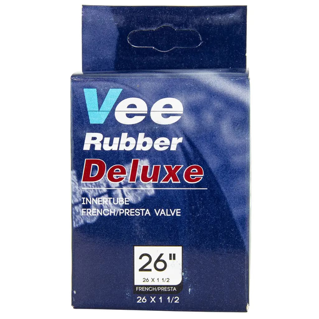 دوچرخه تیوپ دوچرخه 26×1 1/2 وی رابر Tube VEE RUBBER 26×1 1/2 ساخت تایلند والف سوزنی پرستا (فرانسوی) — تصویر ۳