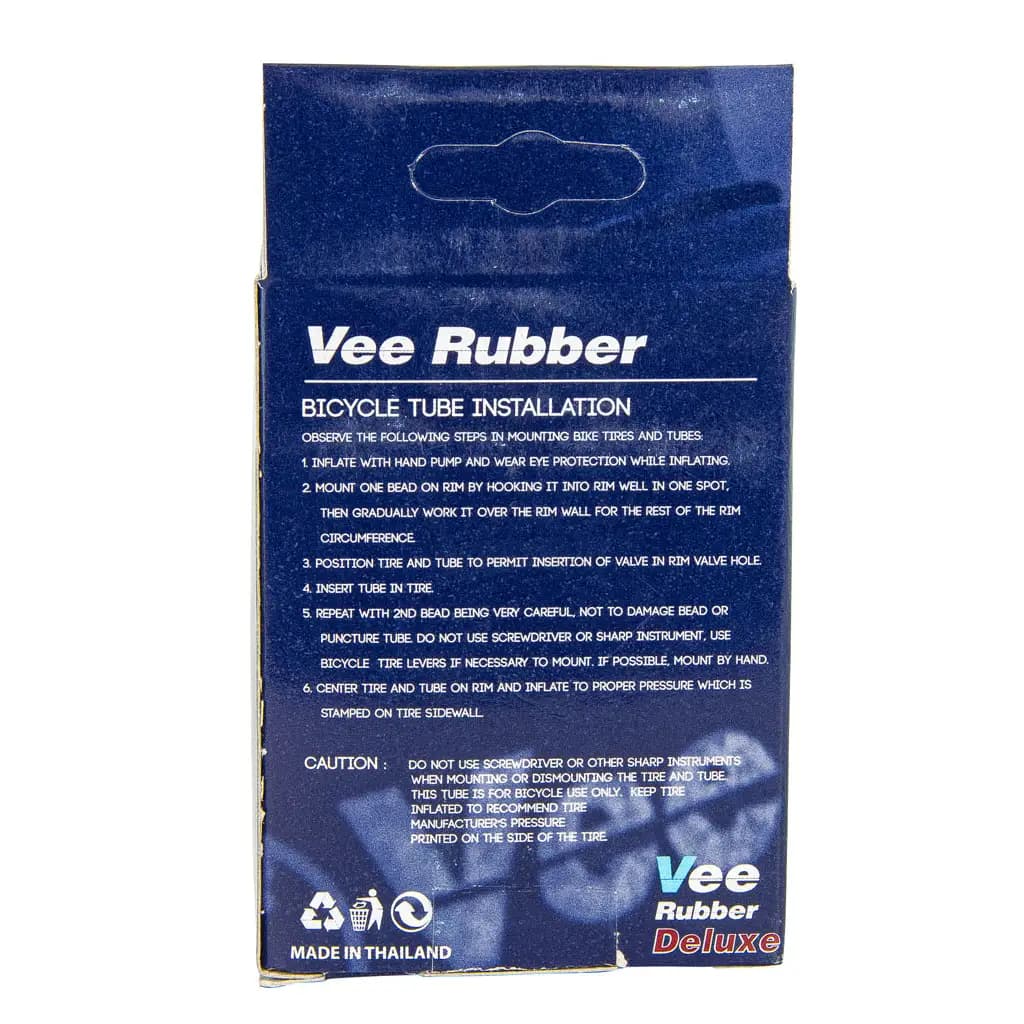 دوچرخه تیوپ دوچرخه 26×1 1/2 وی رابر Tube VEE RUBBER 26×1 1/2 ساخت تایلند والف سوزنی پرستا (فرانسوی) — تصویر ۲
