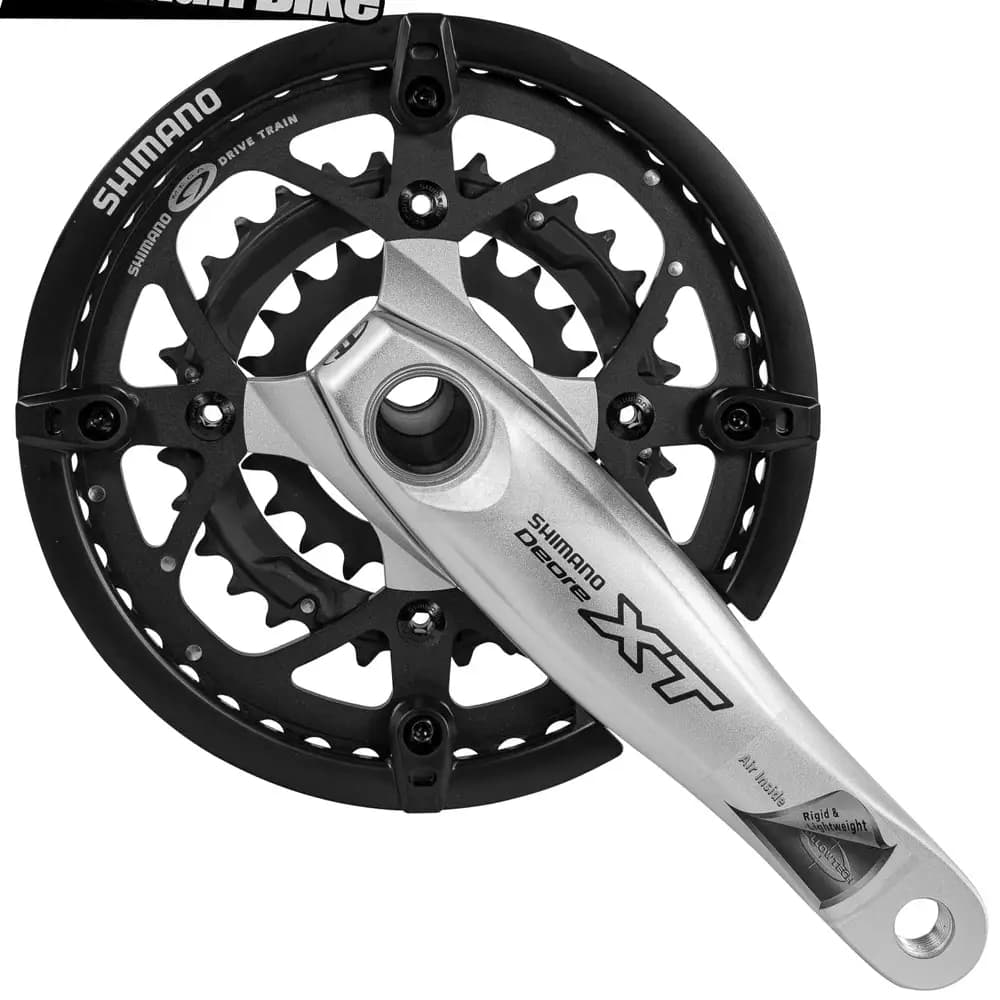 خرید Shimano Deore XT FC-M761 طبق قامه دوچرخه شیمانو 44x32x22 دندانه Crank Set Shimano Deore XT FC-M761 44x32x22T With Chain GUARD