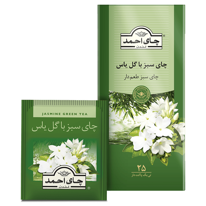 تی‌‎بگ سبز یاس 25 عددی ( در لفاف آلومینیومی) احمد