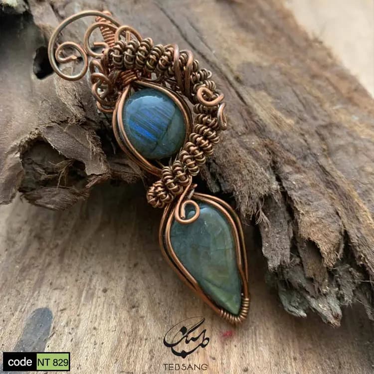 گردنبند زنانه سنگ لابرادوریت NT-829
