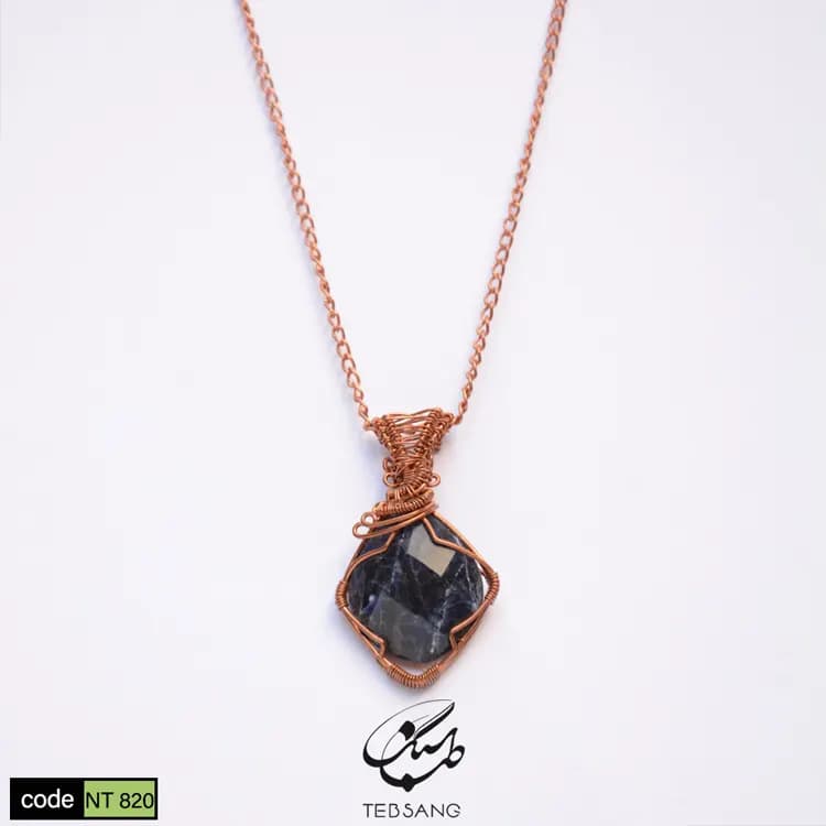 گردنبند زنانه سنگ سودالیت NT-820