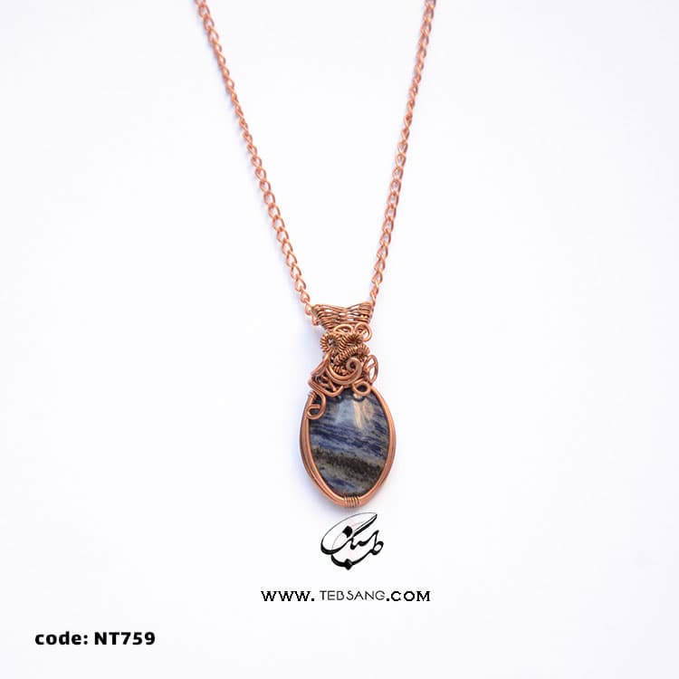 گردنبند زنانه سنگ سودالیت NT-759