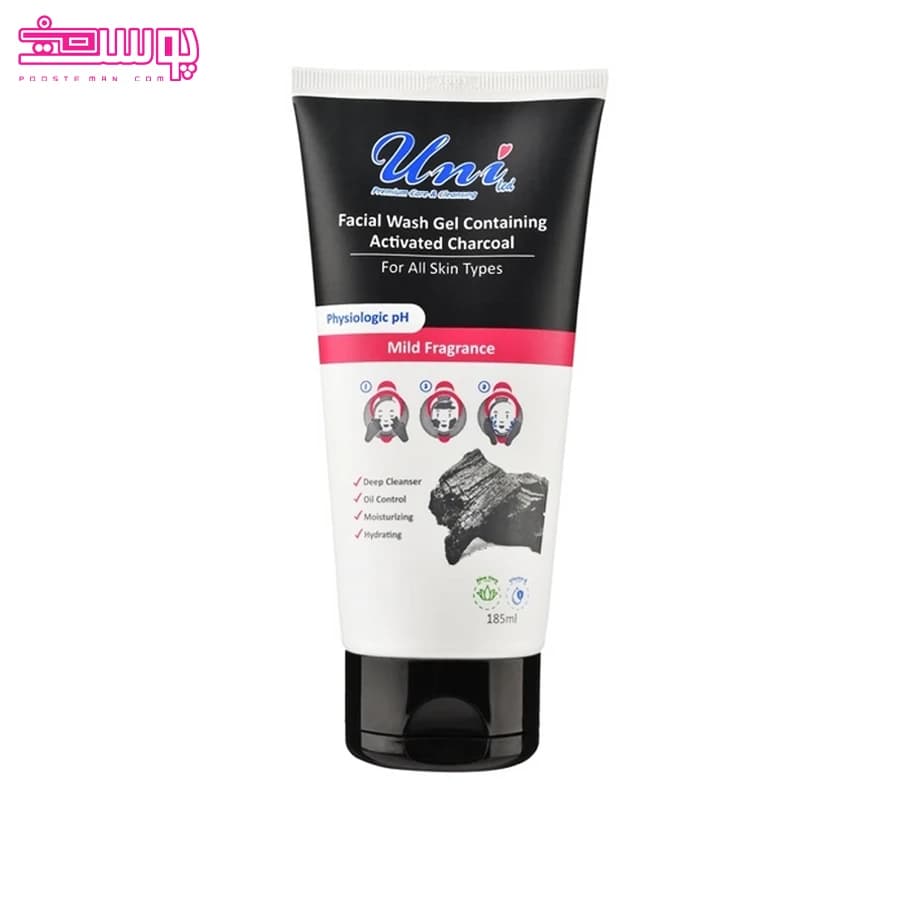 ژل شستشوی صورت زغال فعال یونی لد حجم 200ml