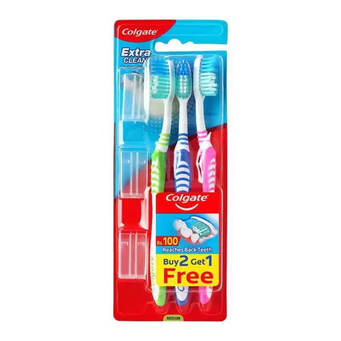 پک مسواک کلگیت مدل Extra Clean بسته 3 عددی