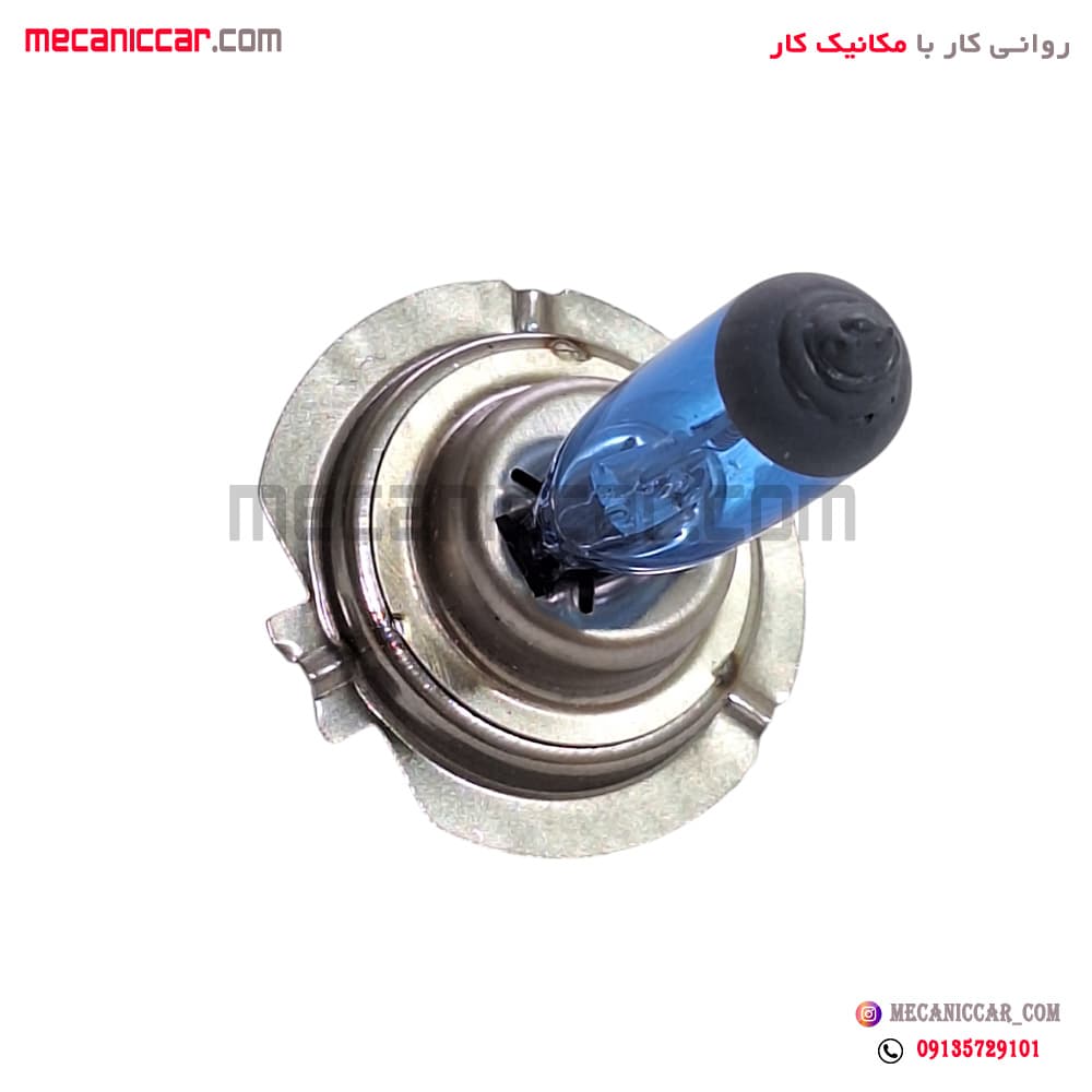 لامپ چراغ جلو یخی دو خار (100W 12V H7) پژو پارس و 206 و تیبا اکو — تصویر ۲