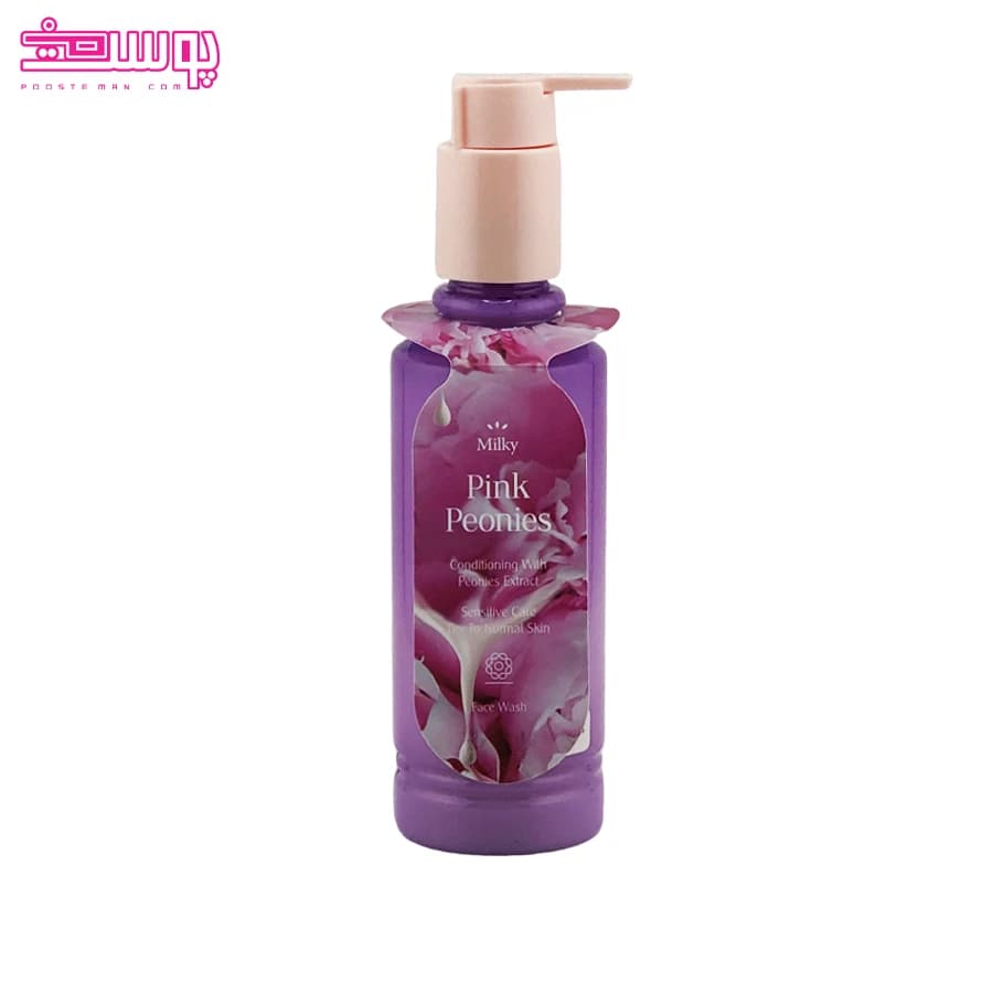 شوینده صورت کرمی پینک پیونی ویت یو حجم 200ml — تصویر ۲