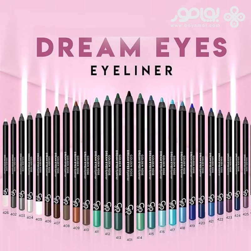 مداد چشم گلدن رز مدل DREAM EYES شماره 423 رنگ بنفش — تصویر ۴